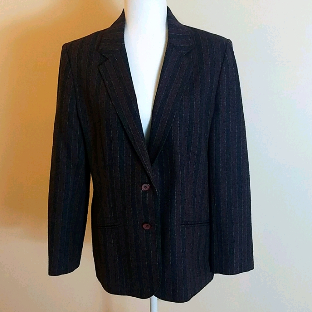 Sears maroon and gray striped vintage Blazer